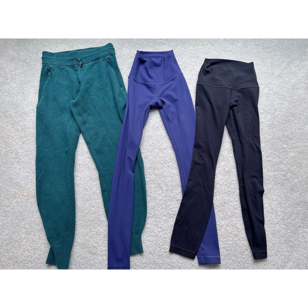 Lululemon Size 0 Lot Scuba Jogger Align Wunder Train Leggings Pants Green Purple